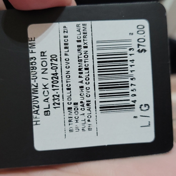 NWT Hurley Zip Hoodie Jacket Sweater Shirt Black  Medium New - Picture 5 of 8